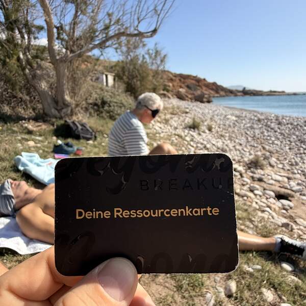 Ressourcenkarte am Strand